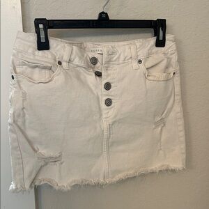 Eunina White Denim Skirt
